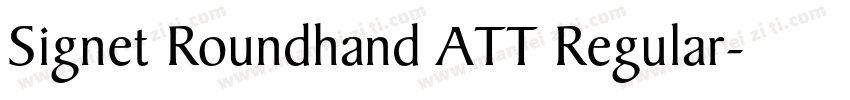 Signet Roundhand ATT Regular字体转换